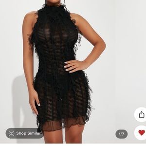 Petite Mesh Mini dress